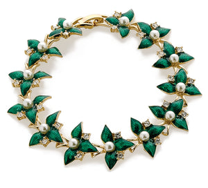 Emerald Fabergé Flower Bracelet