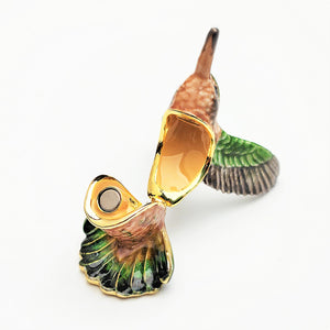 Honey Hummingbird Enamel Box