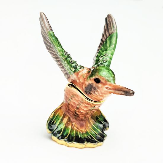 Honey Hummingbird Enamel Box