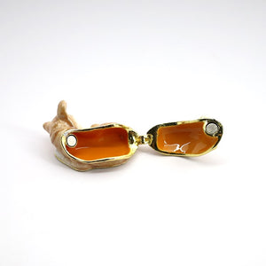 Cat Nap Orange Tabby Enamel Box