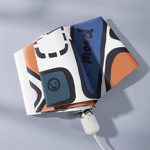 Tetris Pattern Tri-folding Umbrella
