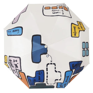 Tetris Pattern Tri-folding Umbrella