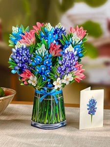 Blue Bonnets Paper Flower Bouquet