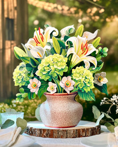 Ivory and Sage Paper Flower Bouquet