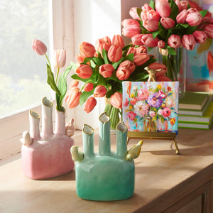 8" Bird Tulip Vase