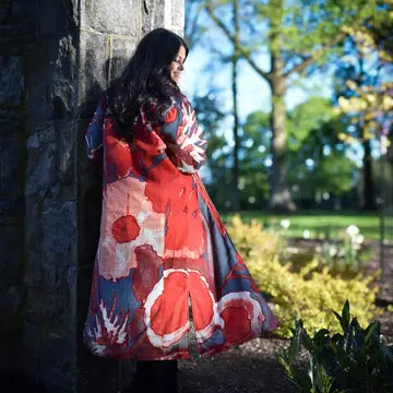 Floral Reversible Trench Coat
