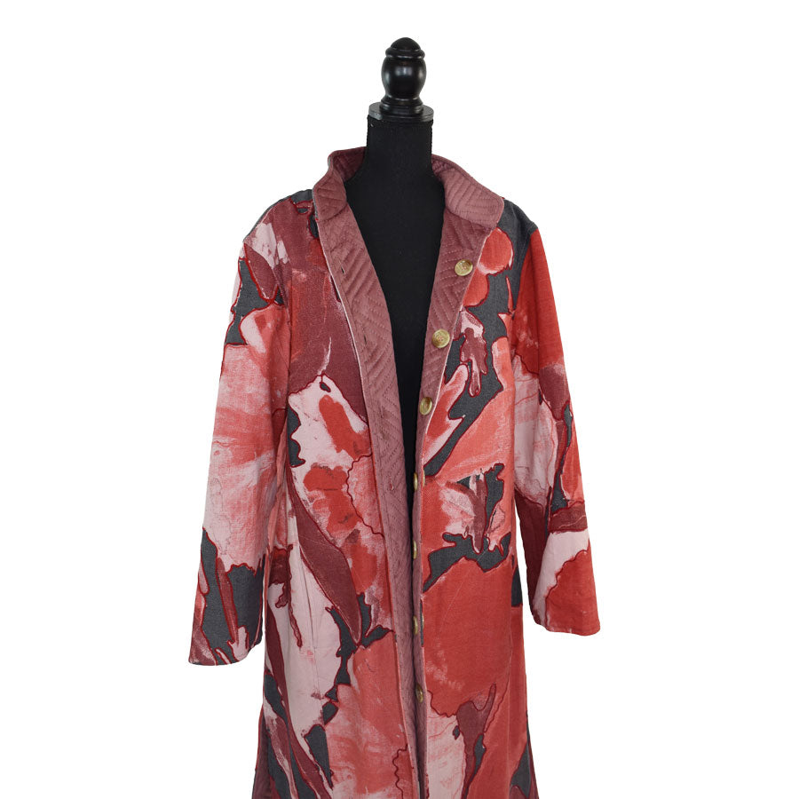 Floral Reversible Trench Coat