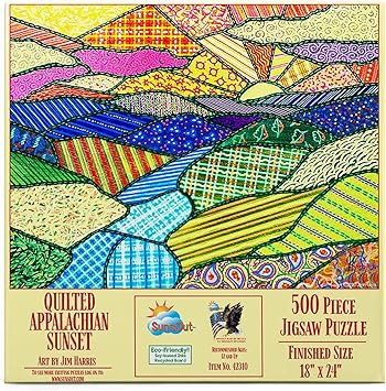 Quilted Appalachian Sunset - 500 Piece Puzzle