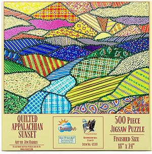 Quilted Appalachian Sunset - 500 Piece Puzzle