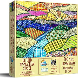 Quilted Appalachian Sunset - 500 Piece Puzzle