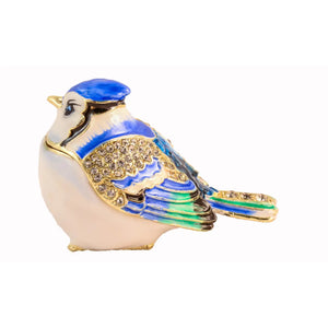 Blue Jay Trinket Box & Necklace