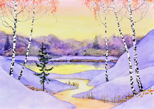 Winter Sunrise Deluxe Boxed Holiday Cards