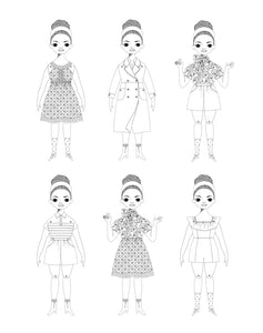 Amanda Coloring Paper Doll Kit