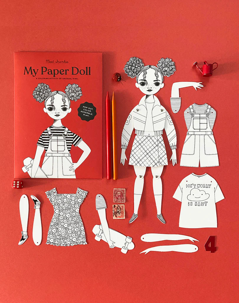 Frankie Coloring Paper Doll Kit