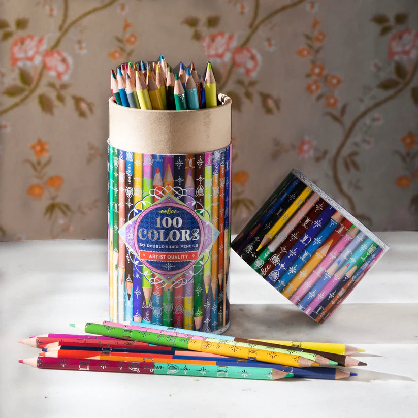 100 Colors - 50 Double-Sided Pencil Set