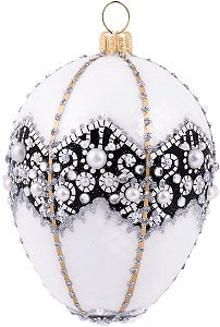 Pearl Crown Egg Ornament