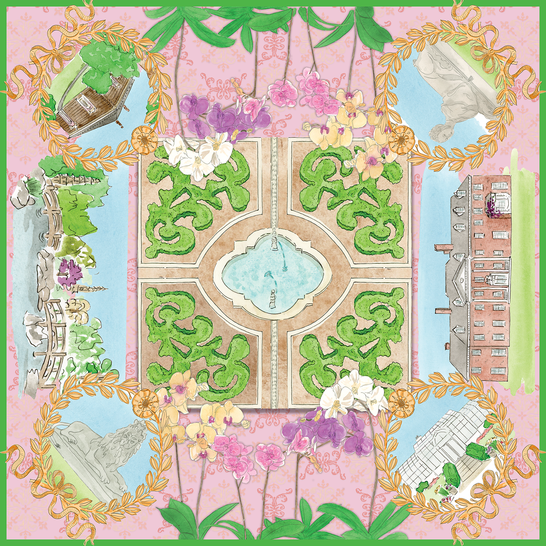 Hillwood Gardens  Scarf