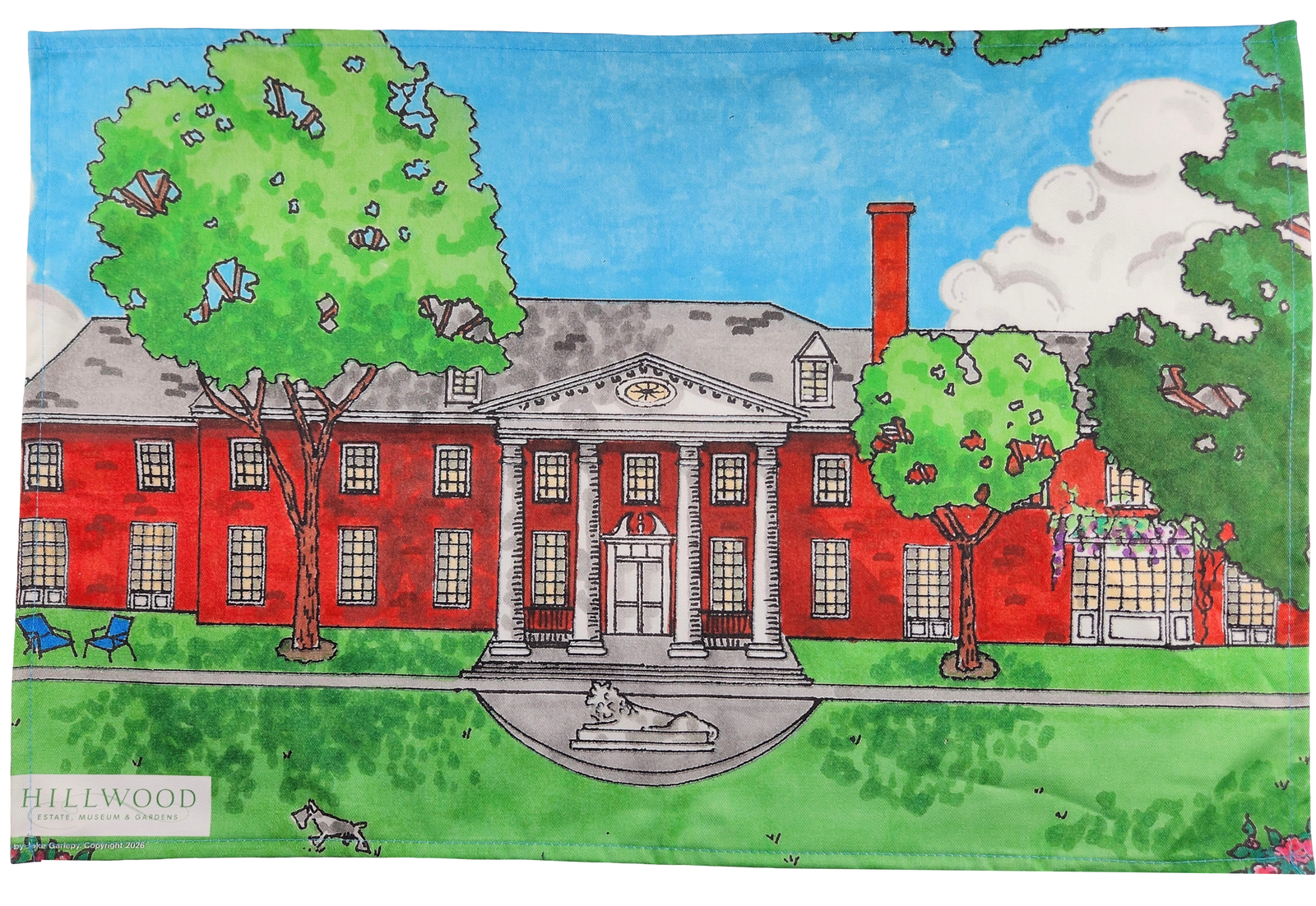 Hillwood Mansion Tea Towel