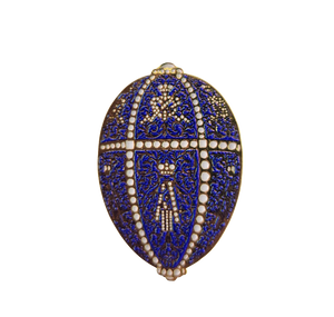 12-Monogram Egg Enamel Pin