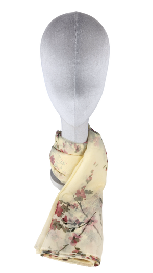 Cherry Blossoms & Dragonflies Scarf