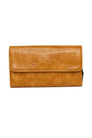 Faux Croc Marnie Mini Tri-fold Wallet