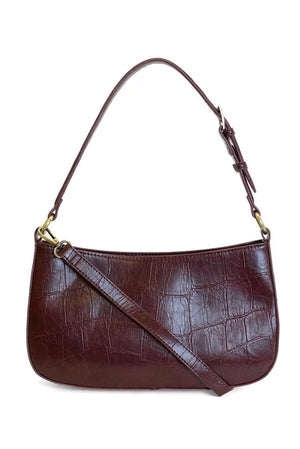 Faux Croc Hobo Shoulder/Crossbody Bag