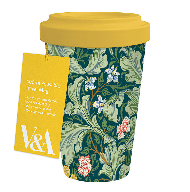 V&A William Morris Leicester Wallpaper Reusable Travel Mug