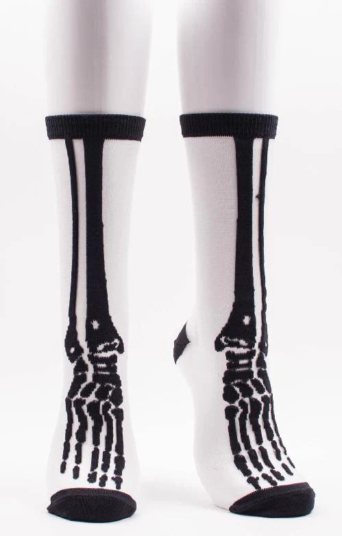 Sheer skeleton Socks