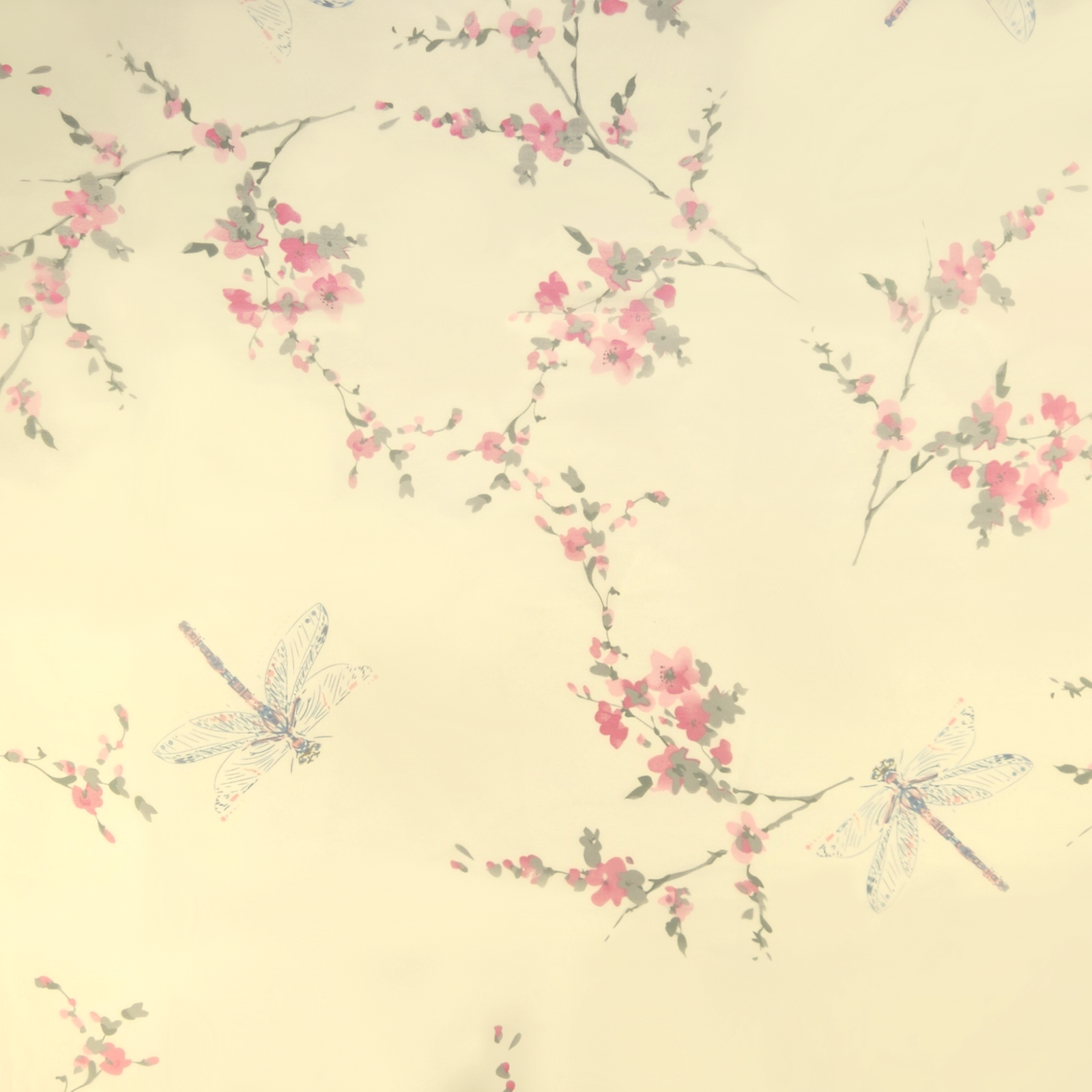 Cherry Blossoms & Dragonflies Scarf