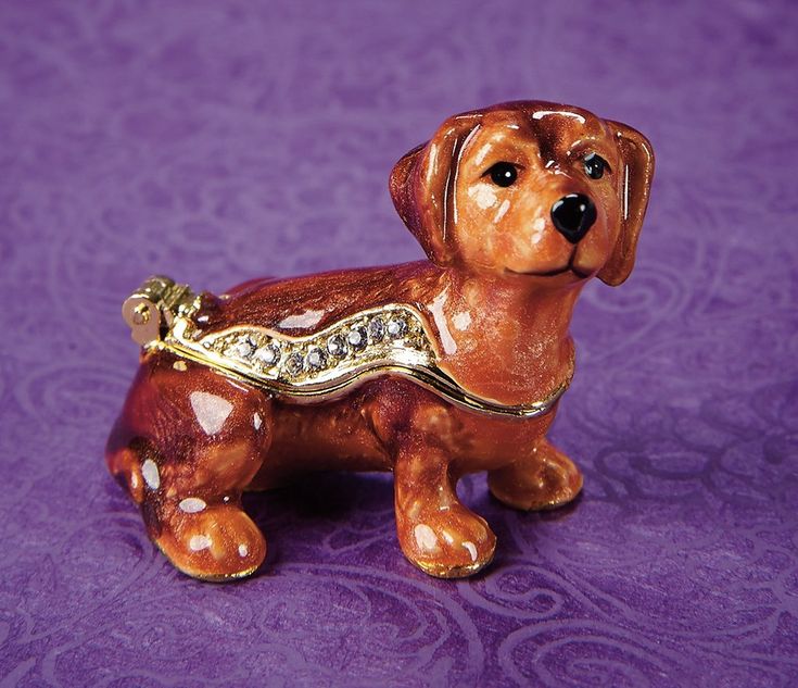 Dachshund Enamel Box