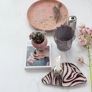 Swirled Stoneware Planter
