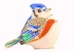 Blue Jay Trinket Box & Necklace