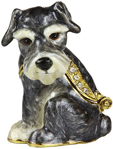 Schnauzer Enamel Box