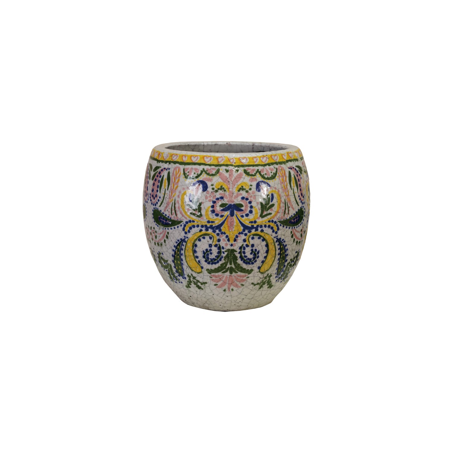 Floral Terra Cotta Planter