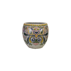 Floral Terra Cotta Planter
