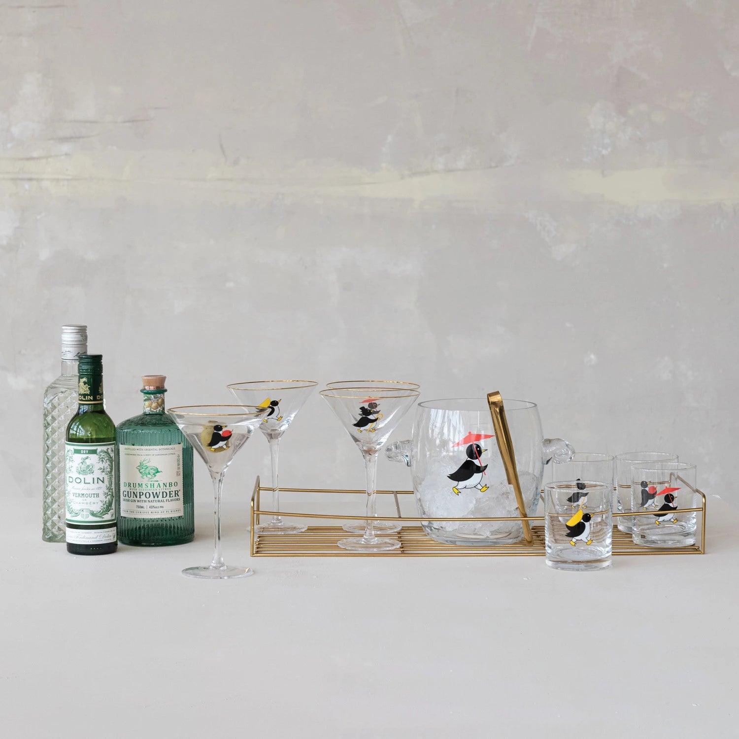 Penguin Parade Barware Set