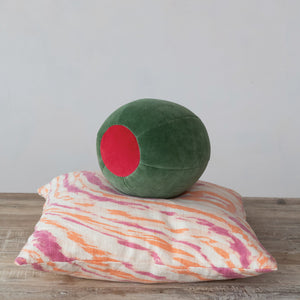 Cotton Velvet Olive Pillow