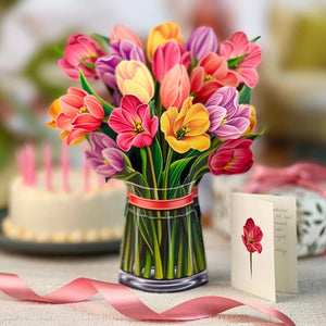 Festive Tulips Paper Flower Bouquet