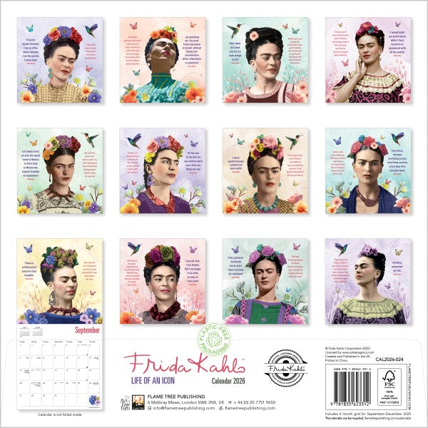 Frida Kahlo: Life of an Icon Wall Calendar 2026