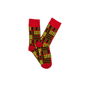 Kuba x Bogolan Red Socks