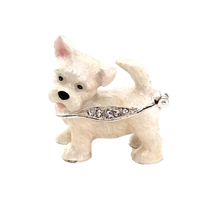 Feisty Westie Enamel Box
