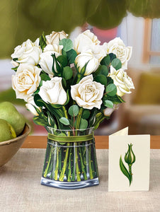 White Roses Paper Flower Bouquet