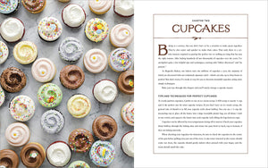 2-page spread featuring photo of cupcakes on left and page 1 of Chapter 2: Cupcakes on right