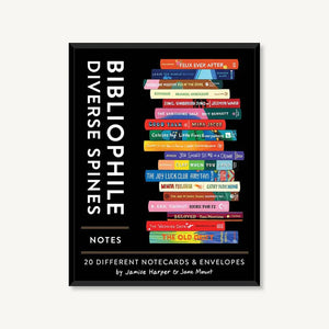 Bibliophile Diverse Spines Boxed Notecard Set