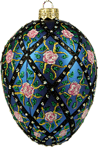 Rose Trellis Egg Ornament