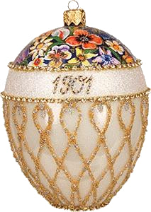 Basket of Wildflowers Egg Ornament