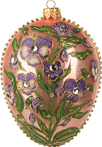 Pansy Egg Ornament