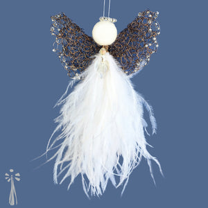 Angel Wings for Crafts Small Angel Feathers Wings Ornament White