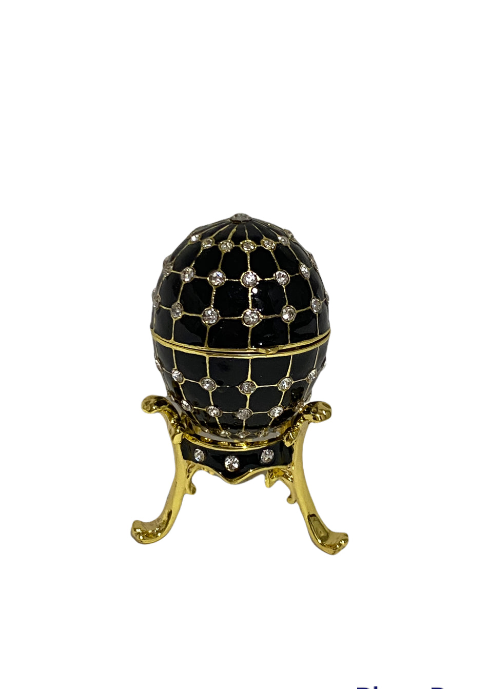 Black Crystal Enameled Egg Gift Set