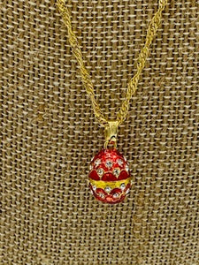 Red Crystal Enameled Egg Gift Set